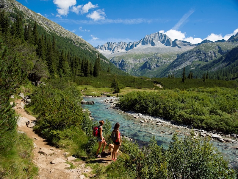 The path for Val di Fumo Hut, Adamello Brenta Park, Chiese Valley, Trentino Alto Adige, Italy, Europe